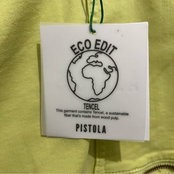 NWT Pistola Stretch Zipper Jeans Shorts in Limeade 24W - Picture 6 of 13